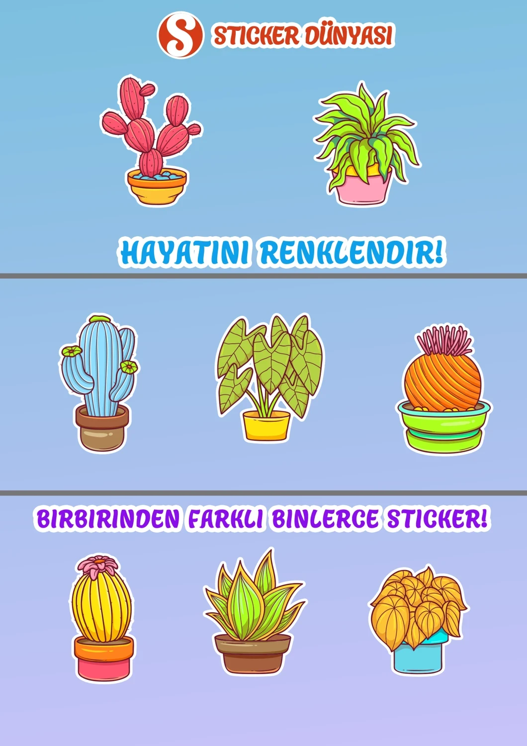 Sevimli Kuşlar Temalı Sticker Koleksiyonu (Kuşlar1) görsel 2